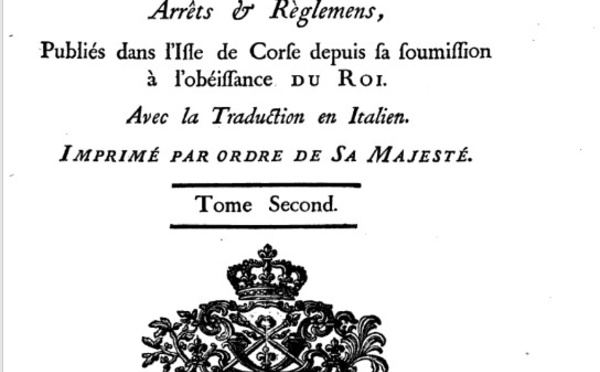 La Corse et l'Ancien Régime : entre tatonnement et permanence